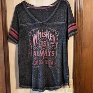 Maurices Black and Pink Graphic Tee